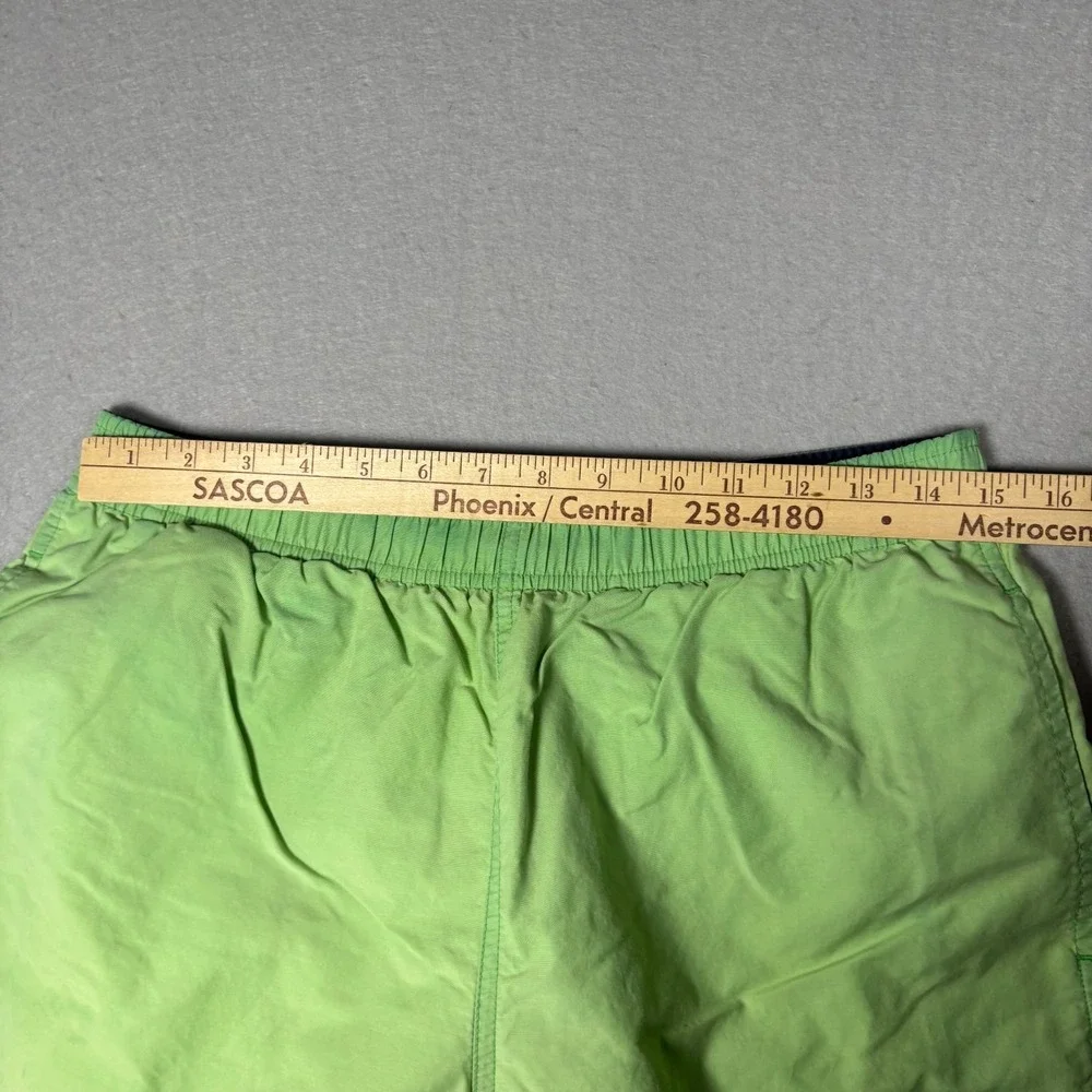 Polo Sport Mens Medium M Green Swim Trunks Shorts Pony Faded Lined Vintage VTG